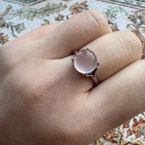 Pink Pure Crystal Ajustible Ring